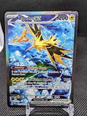 Zapdos EX 202/165 - Scarlet & Violet 151 Special Illustration Rare Pokemon TCG • $33