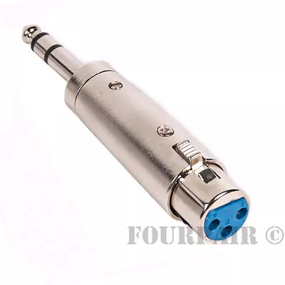 3-Pin XLR Female To 1/4 6.35mm Stereo Male Plug TRS Audio Cable Cord Mic Adapter • $5.95