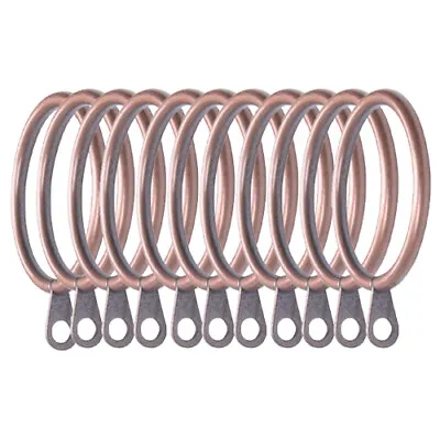 Metal Curtain Rings Copper Hanging Hooks For Heavy Duty Curtains Rods Pole Voile • £2.45