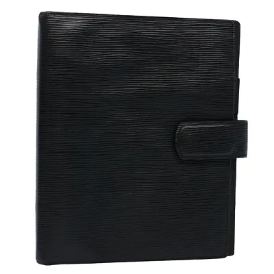 LOUIS VUITTON Epi Agenda GM Day Planner Cover Black R20062 LV Auth 61458 • £318.26