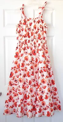 Matilda Jane Clothing New Maxi Sun Dress M Floral Poppies Summer Siesta NWT • $39