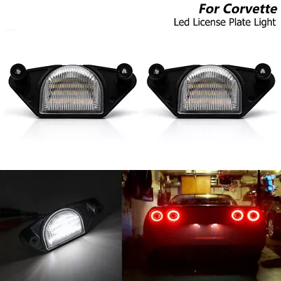 2x White 6000K LED Number License Plate Light For Chevrolet Corvette C3 C4 C5 C6 • $15.65