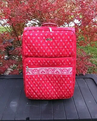 Vera Bradley Retired Nantucket Suitcase Luggage Extended Travel Rolling 2 Wheels • $97.99