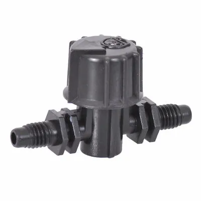 4mm MICRO IRRIGATION THREADED IN-LINE VALVE /TAP HOZELOCK COMPATIBLE HYDROPONICS • £1.49