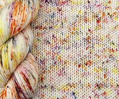 Hand Dyed DK Yarn 100g Or 50g Skein Rainbow Drops Merino Wool Nylon Speckled • £9.45