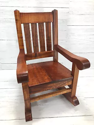 Martin & MacArthur Classic Koa Rocking Chair Menehune Size Dwarf Doll Signed • $1599.96