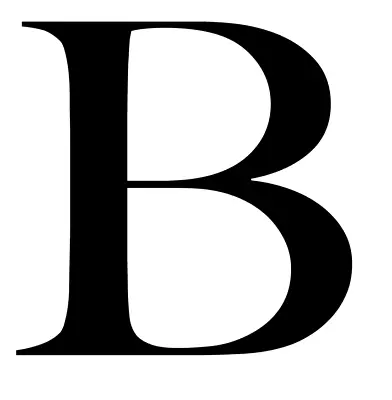 B Monogram Initial Letter Caslon Font Vinyl Decal Sticker A1649 • $2.99