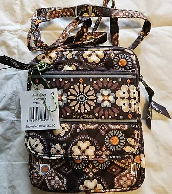 Vera Bradley Mini Hipster Canyon NWT $50 Brown Multicolor Crossbody Bag Purse • $38.99