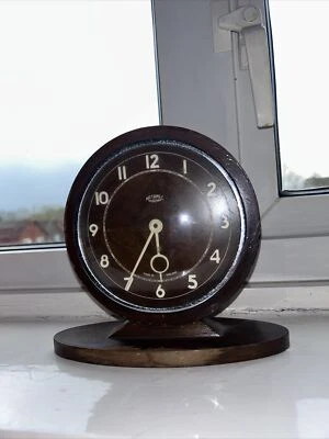 £0.99 • Buy Brown Art Deco Metamec Clock Not Working Spares And Repairs