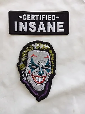 The Joker Certified Insane Patch Lot 2 Pieces 1 Low Price • $8