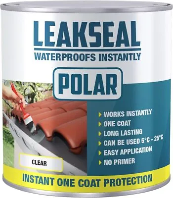 £21.42 • Buy Polar Premium Leak Seal Clear Paint - 500ml - Instant Waterproof Roof Sealant -