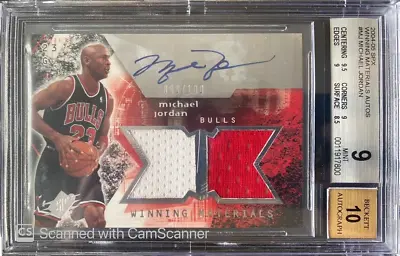 Michael Jordan 2004-05 SPX Winning Materials Auto MJ BGS 9 W/ 10 Auto Patch Worn • $13750