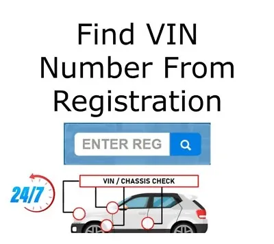 5 X Reg To Vin Service For All Motors Vin Finder From Registration Number V5 • $12.45