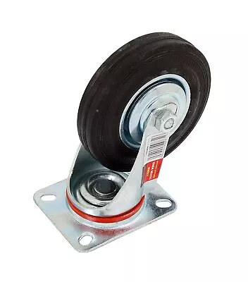 £7.99 • Buy Heavy Duty 120mm Rubber Swivel Castor Trolley Wheels