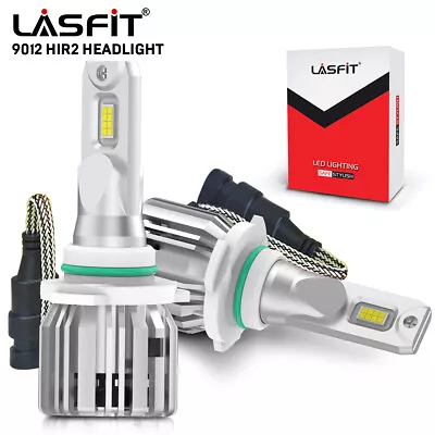 2x LASFIT 9012 HIR2 LED Headlight Bulbs Conversion Kits 6000K Hi Low Beam Bulb • $34.99