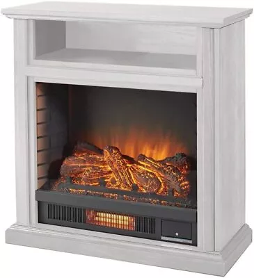 Hampton Bay 25-805-50 Ansley 32 In. Rolling Mantel - Infrared Electric Fireplace • $350