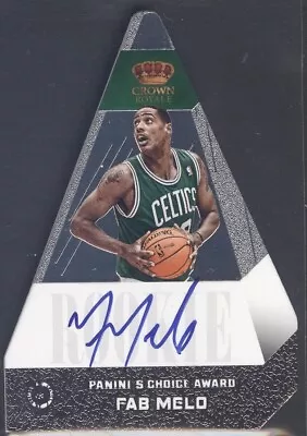 2012 Preferred Panini's Choice Award Fab Melo Rookies Silver #/25 Rookie Auto RC • $14.49