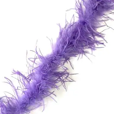 £1.90 • Buy Ostrich & Marabou Feather Boa Trim Per 10cm - Purple