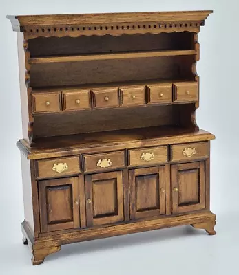 Vintage Dolls House Items: Artisan Handmade Wooden Kitchen Dresser Sideboard #15 • £22.22