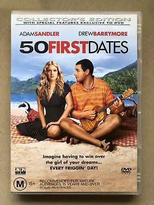 50 First Dates (DVD 2004) Region 4 ComedyDramaRomance Adam Sandler Drew Barr • $3.99