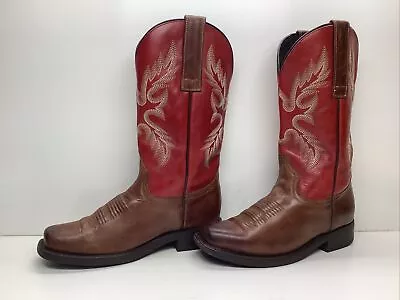 Womens Masterson Boot  Co  Cowboy Brown Sq Toe Boots Size 7.5 B • $26.99