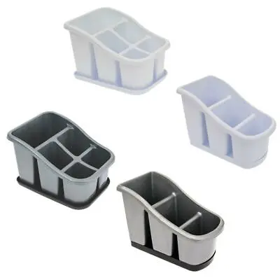 £5.49 • Buy Cutlery Drainer Storage Caddy Plastic With Drip Tray