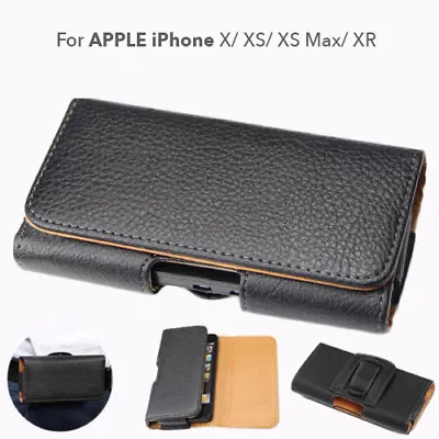 $9.99 • Buy IPhone X XR XS Max For Apple PU Leather Case Cover Pouch Belt Clip