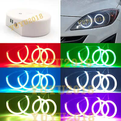 Bluetooth RGB Halo Rings For Mazda 3 2010-2013 Headlight LED Angel Eyes Lamp DRL • $67.41