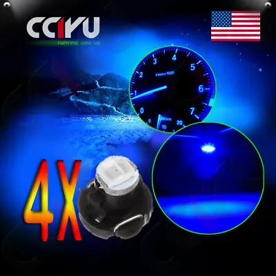 4Pcs T3 Neo Wedge LED Bulbs Instrument Panel Gauge Climate Side Light Lamp Blue • $7.18