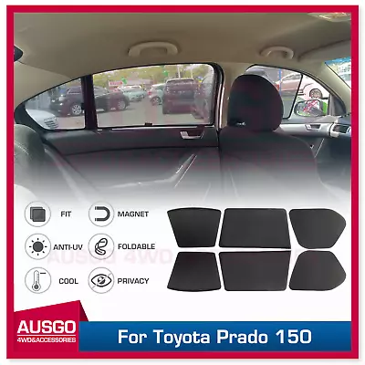 AUSGO Magnetic Window Sun Shade For Toyota Prado 150 2009+ Mesh Cover 6PCS • $79.11