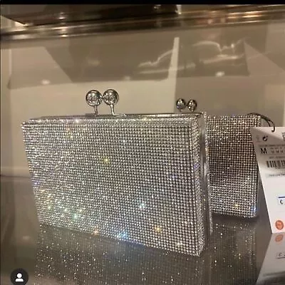Zara Sparkly Box Handbag 6788/510 • $85