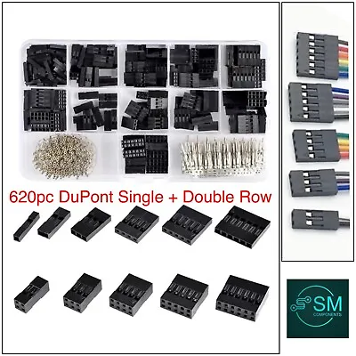 $22.50 • Buy Dupont Wire Jumper And Header 620PCS Male+Female 2-12 Port Connector Housing Kit