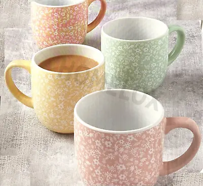 NEW Set Of 4 Mugs Tea Coffee Cups Kitchenware Mug Premium Quality Multicolour • £13.99