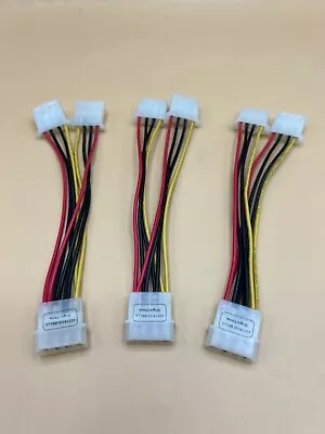 3X 4-pin Molex Male To 2x Female Power Splitter Cables 03315100 • $4.59
