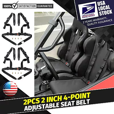 2inch 4 Point Adjustable Racing Seat Belt Harness Black Fit For CanAm X3 YXZ UTV • $50.89