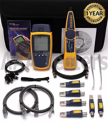 Fluke Networks MS2-KIT Microscanner 2 & Intellitone Pro 200 Cable Test Kit • $1089