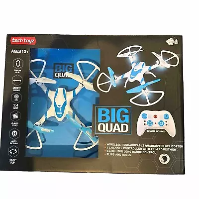 Tech Toyz Big Quad 2.4GHz Wireless Rechargeable Helicopter LED Lights Air Drone • $19.95