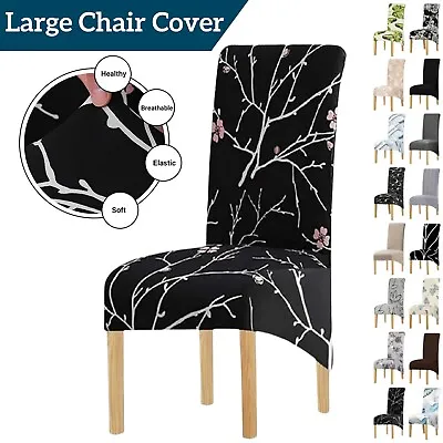 Stretch XL Dining Chair Covers Seat Slipcover Spandex Removable Wedding Cover • $11.39
