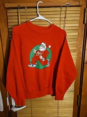 True Vintage 80s Funny Joke Christmas Sweatshirt Santa Walkman Cassette Men's M • $20