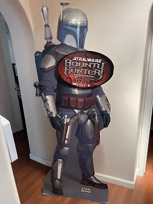 JANGO FETT Star Wars Bounty Hunter 2002 Video Game Life Sized Standee Display • $299.99