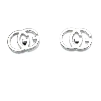 Auth GUCCI Earrings GG Running 18K 750 White Gold • $681.43