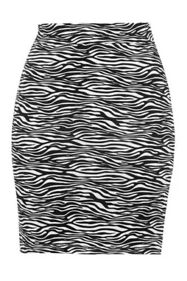 Illustrated People Zebra Print Mini Skirt Blk/White Size M Rrp £28 DH9 AA 07 • £14.39