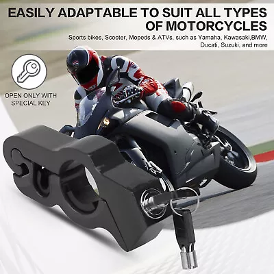 BK Motorcycle Handlebar Lock Anti-Theft Grip Throttle Security Bike Scooter ATV • $13.99