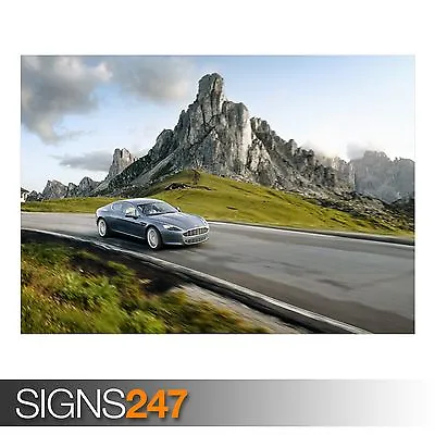 £1.49 • Buy ASTON MARTIN ON THE ROAD (AA183) CAR POSTER - Photo Poster Print Art * All Sizes
