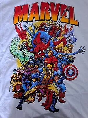 Marvel White Short Sleeve T-Shirt(Spiderman/Hulk/Thor/Iron Man)-Size Small-NWT • $9.99