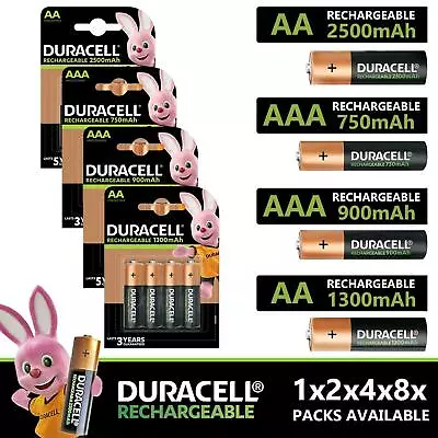 Genuine Duracell Ultra Rechargeable Batteries Pre-charged Duralock Aaa Aa 9v C D • £6.89