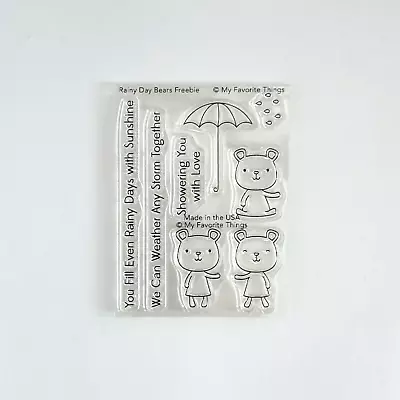 My Favorite Things - RAINY DAY BEARS - 3x4 Stamp Set • $6