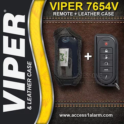 Viper 7654V WITH The High Quality Genuine Leather Remote Control Case For 4702V • $80.99