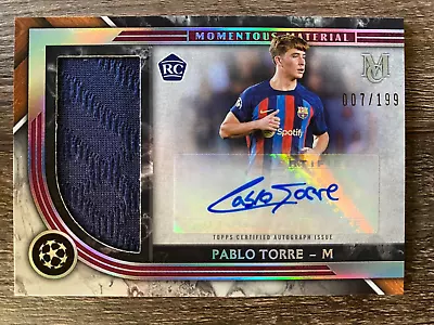 Pablo Torre #MMJA-PT 2022-23 Topps Museum UEFA Barcelona Jumbo Autograph /199 • $5.50