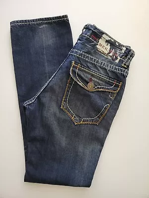 MEK DNM New York Straight Handcrafted Blue Denim Jeans Sz 31 X 34 Button Fly  • $23.80